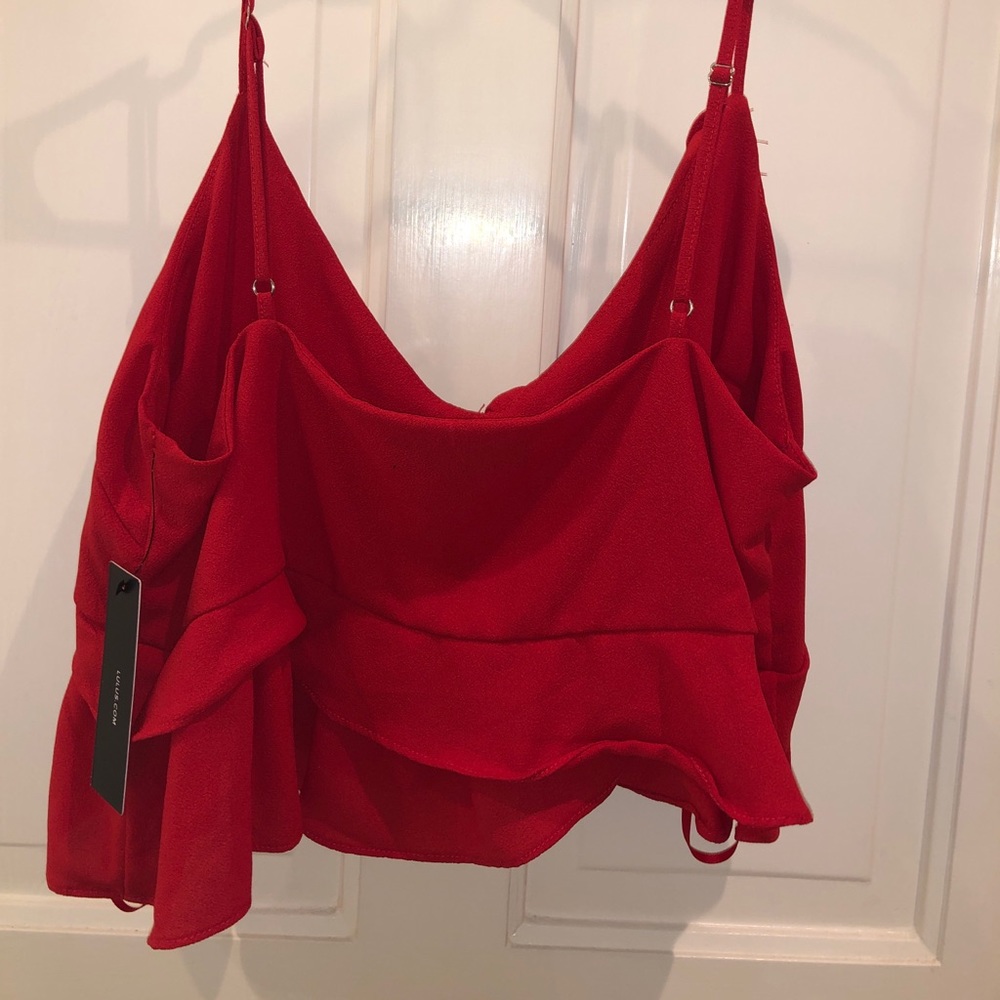 Lulu’s - Red Crop Top - Picture 2 of 2